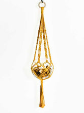Load image into Gallery viewer, '1pc Macrame Plant Hanger' - This hanger can contain flowers or plants pot, making any environment trendy and ecological! Create your indoors garden with it! Reminder: make sure you do not weigh the container too heavy and hang it properly!'      Colour: Yellow     Type: Wall Hanging     Material: Polyester     Size. Height (63cm/24.8 inch)     Bowl container and candles included     Flowers, stones and hanging accessories not included