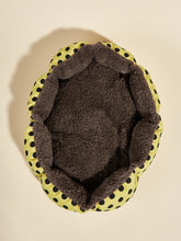 Load image into Gallery viewer, 'Polka Dot Plush Octagon Pet Bed' Make your friend pet feel comfortable on this cute and soft pet bed! Colour: Yellow  Collections: Luxury Pattern Type: Polka Dot Composition: 50% Cotton, 50% Polyester Material: Cotton Applicable Pet: Cat/Dog