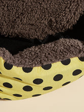 Load image into Gallery viewer, 'Polka Dot Plush Octagon Pet Bed' Make your friend pet feel comfortable on this cute and soft pet bed! Colour: Yellow  Collections: Luxury Pattern Type: Polka Dot Composition: 50% Cotton, 50% Polyester Material: Cotton Applicable Pet: Cat/Dog