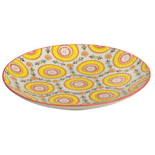 Load image into Gallery viewer, '2 pieces' The perfect present for a foodie friend, this Oviedo and Cordoba breakfast plate set:  - Plate 1: made from cream stoneware and simply decorated with hand-painted geometric flowers, makes a pleasingly pretty addition to any morning table. Both dishwasher and microwave safe  Material: Stoneware