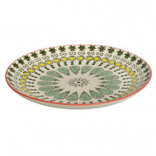 Load image into Gallery viewer, '2 pieces' The perfect present for a foodie friend, this Oviedo and Cordoba breakfast plate set:  - Plate 1: made from cream stoneware and simply decorated with hand-painted geometric flowers, makes a pleasingly pretty addition to any morning table. Both dishwasher and microwave safe  Material: Stoneware