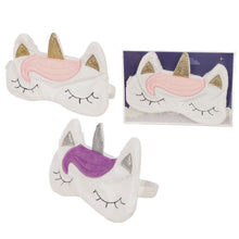 Load image into Gallery viewer, '1 piece - Random Enchanted Rainbows Unicorn Eye Mask - loved by both children and adults, this fluffy eye mask, great for relaxing during a nap or at night, your friends will love it when you show it to them before you sleep or wake up and then, unicorns bring luck, maybe they will help you dreaming and sleeping well!'