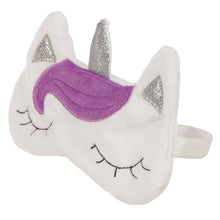 Load image into Gallery viewer, '1 piece - Random Enchanted Rainbows Unicorn Eye Mask - loved by both children and adults, this fluffy eye mask, great for relaxing during a nap or at night, your friends will love it when you show it to them before you sleep or wake up and then, unicorns bring luck, maybe they will help you dreaming and sleeping well!'