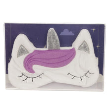 Load image into Gallery viewer, '1 piece - Random Enchanted Rainbows Unicorn Eye Mask - loved by both children and adults, this fluffy eye mask, great for relaxing during a nap or at night, your friends will love it when you show it to them before you sleep or wake up and then, unicorns bring luck, maybe they will help you dreaming and sleeping well!'