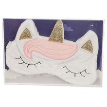Load image into Gallery viewer, '1 piece - Random Enchanted Rainbows Unicorn Eye Mask - loved by both children and adults, this fluffy eye mask, great for relaxing during a nap or at night, your friends will love it when you show it to them before you sleep or wake up and then, unicorns bring luck, maybe they will help you dreaming and sleeping well!'