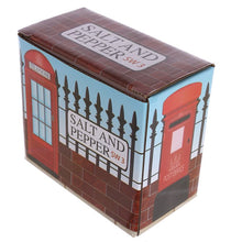 Load image into Gallery viewer, Adorable red ceramic Salt & Pepper Set: Mail & Telephone Boxes. Make your house British with this lovely London souvenir!      Origin: Londoner Souvenir Shop     Condition: new, last available     Material: Ceramic     Designer: Ted Smith     Food Safe: Yes     Dishwasher Safe: No     Microwave Safe: No     Dimensions: Height 7.5 cm