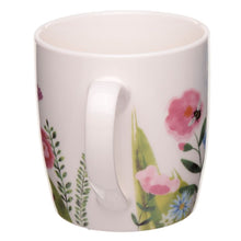 Load image into Gallery viewer, This elegant cup with spring design is made of good porcelain. Adored by mug collectors, this softly coloured item can be used both to hold drinks and as a decorative object carrying pens, for example. Pair it with the portable lunch boxes!      Material: Porcelain (new bone china - good porcelain quality)     Dimensions: Height 9cm Width 12cm Depth 8.5cm Weight 0.373      Food Safe: Yes     Microwave Safe: Yes     Dishwasher Safe: Yes     Volume: 300ml