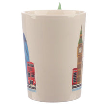 Load image into Gallery viewer, Big Ben London Icons Ceramic Shaped Handle Funny Mug - British style London England Souvenir      Material: Ceramic     Food Safe: Yes     Microwave Safe: No     Dishwasher Safe: No     Decorative Use Only: Yes     Dimensions: Height 11.5cm Width 13cm Depth 8cm Weight 0.284 Kg     Gift box included