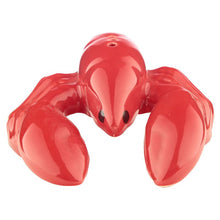 Load image into Gallery viewer, 1 pair of Lobster and Lobster Pot Ceramic Salt and Pepper Set. Part of the summertime kitchenware collection, lovely table decor item and gift idea. Put it at the table during a lunch at sea, your guests will love it!      Material: Ceramic     Dimensions: Height 4.5cm Width 6-9cm Depth 6-11cm Weight: 0.250Kg     Food Safe: Yes     Dishwasher Safe: No     Microwave Safe: No     Decorative Use Only: Yes     The items come in a gift box