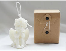 Load image into Gallery viewer, '2 Waxy cherubs' - These small angels are friends, better do not split them! ihihih Cute couple of scented candles, these waxy cherubs are handmade. Lovely gift idea and home decor items for special events and Christmas time. Perfect decorations also to use in several religious celebrations.