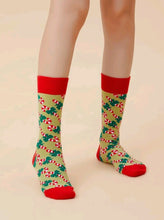 Load image into Gallery viewer,  One-size boys and girls Xmas socks - Lovely comfy gift idea - wear this cute pair of socks (with candy sweets design) during the holiday season, your family and friends will love it. Unisex accessory shipped in a gift bag. Color: Multicolour Pattern Type: Christmas