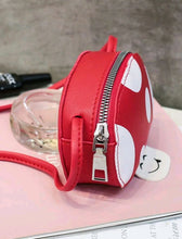 Load image into Gallery viewer, This adorable Mushroom Design Cross-body Bag, red in white spots, is a lovely accessory to use when you go out with friends! Easy to carry, fashionable, easy to wash by hand. How pretty she is!      Pattern Type: Cartoon, Polka Dot     Magnetic: No     Bag Size: Mini     Composition: 100% PU Leather     Material: PU Leather     Size: Length 13cm X Width 4cm X Height 9cm X Strap Length 80cm