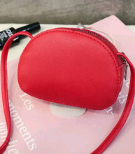Load image into Gallery viewer, This adorable Mushroom Design Cross-body Bag, red in white spots, is a lovely accessory to use when you go out with friends! Easy to carry, fashionable, easy to wash by hand. How pretty she is!      Pattern Type: Cartoon, Polka Dot     Magnetic: No     Bag Size: Mini     Composition: 100% PU Leather     Material: PU Leather     Size: Length 13cm X Width 4cm X Height 9cm X Strap Length 80cm