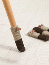 Load image into Gallery viewer, Adorable warm home decor accessory. 4 Bow-knots accessory decor chair leg / door handle cover. Item in high demand by sewing lovers. Lovely autumn gift idea. Pattern Type: Plain Color: Pois Coffee Brown Material: Cotton Knitting art collection Size: Width 3 cm/ 1.2 inch X Length 12 cm/ 4.7 inch Gift bag included