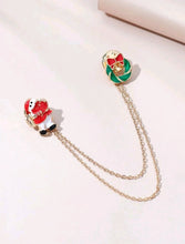 Load image into Gallery viewer, Beautiful glamorous chain collar necklace with Christmas brooches. Unisex accessory. Wear it on your shirt, coat or shirt, will be immediately visible, giving you a special Christmas look! Your friends will love it :) Adorable festive gift idea.      Color: Multicolour     Style: Casual     Type: Brooches