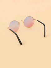 Load image into Gallery viewer,  'Round Lens Cat Sunglasses' for a vain and fashionable cat who likes to be on instagram pictures! Part of the cute accessories for animals collection. Color: Multicolor Pattern Type: Plain Applicable Pet: Cat/Dog Material: PVC Size: Length 8.3 cm (3.3 inch ) X Width 8 cm (1.2 inch)
