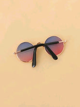 Load image into Gallery viewer,  'Round Lens Cat Sunglasses' for a vain and fashionable cat who likes to be on instagram pictures! Part of the cute accessories for animals collection. Color: Multicolor Pattern Type: Plain Applicable Pet: Cat/Dog Material: PVC Size: Length 8.3 cm (3.3 inch ) X Width 8 cm (1.2 inch)