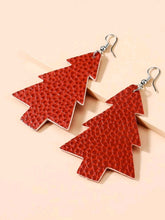 Load image into Gallery viewer, 1 Pair Christmas Red Tree Charm Drop Earrings Unisex Suitable for festive occasion that you want to be charming and special: these Christmas dangle earrings accessories are suitable for wearing to attend theme parties, Christmas parties or match your daily wearing, will make you stand out of the crowd! Low weight: won't let you feel discomfort, you can wear them for long time and just enjoy your party time! Lovely gift idea :) Material: PU Leather Colour: Red Type: Dangle Style: Glam Casual
