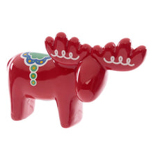 Load image into Gallery viewer, 2 pieces Scandinavian style Moose Ceramic Salt and Pepper Set Christmas Table decor Setting - Red reindeers table ornaments. Lovely home decor item and gift idea. Homeware collection Material: Ceramic Food Safe: Yes Microwave Safe: No Dishwasher Safe: No Dimensions: Height 8cm Width 12cm Depth 3.5cm Weight 0.300 Kg