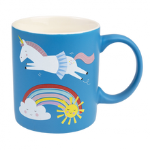Load image into Gallery viewer, 'Ali Magical Unicorn Mini Mug - This cheerful kid's mug is a bright addition to your kitchen cupboard! With a soft matte finish, this ceramic mug comes in a presentation box. Well made for children, light, colourful and easy to carry.  Widely used at breakfast for hot or cold drinks. Adorable as a gift for unicorns and rainbows' lovers'.      Dishwasher safe     Approx. 350ml volume