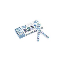 Load image into Gallery viewer, 'Pocket-sized pack of mini nails files, featuring pretty Folk Blue Doves design, this fashion and portable accessory contains 12 hand file, useful to bring with you everywhere you go. Do not give up the care of your nails, do your manicure, even when you're in a hurry. Combine it with other products such as the portable brush with the same design!'      Material: card, foam, emery      Nail file measures: 7cm (length) x height 0.2 cm 1cm (width)