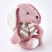 Load image into Gallery viewer, This lovely Tiny Treasures Pink & Cream Rabbit with Scarf is the perfect gift for a child who is looking for a warm hugging buddy! Take this as a new, lifelong companion for a young child’s birthday or a baby’s christening, or help a soft toy collector you know to make a new friend! Pink in colour, 'hand embroidered' effect, this item is collected by children and lovers of soft toys!