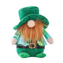 Load image into Gallery viewer, 'Called St. Patrick's Day Gnomes or Doll Gonks, Dwarfs or Elfs'- These adorable Irish gnomes are a funny St. Patrick's day decoration. Great for home and office decor. Practical and delicate. Make your house full of novelty and lively festive atmosphere with this lovely couple! Perfect size to add fun vivid colour to any indoors environment. Lucky soft toy with a shamrock on it! It is also special gift for green and Ireland lovers. Desired ornament by gnomes  collectors!'