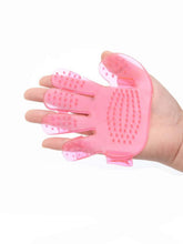 Load image into Gallery viewer, &#39;Dog Grooming Clear Bath Massage Brush&#39; Clear glove brush to pamper your friend pet and remove unwanted hair. Colour: Pink Pattern Type: Plain Material: Rubber Applicable Pet: Cat/Dog

