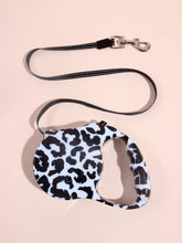 Load image into Gallery viewer, &#39;Leopard Retractable Dog Leash&#39; Keep your pet friend on a leash. Stay safe, be trendy! Colour: Black and White Pattern Type: Leopard Material: Polyester Applicable Pet: Cat/Dog
