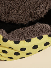 Load image into Gallery viewer, &#39;Polka Dot Plush Octagon Pet Bed&#39; Make your friend pet feel comfortable on this cute and soft pet bed! Colour: Yellow  Collections: Luxury Pattern Type: Polka Dot Composition: 50% Cotton, 50% Polyester Material: Cotton Applicable Pet: Cat/Dog
