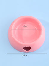 Load image into Gallery viewer, &#39;Plain Anti-fall Pet Bowl&#39; adorable pet bowl, elegant pink color and with built-in hearts in perfect romantic style! Colour: Pink Pattern Type: Plain Material: Plastic Applicable Pet: Cat/Dog
