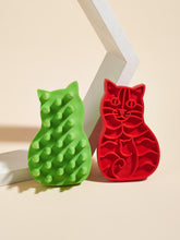 Load image into Gallery viewer, &#39;Cat Shaped Pet Hair Brush&#39; Pamper your cat by combing his furry coat with this soft brush, easy to wash and light to take with you! Colour: Red or Green Pattern Type: Plain Material: Rubber Applicable Pet: Cat/Dog
