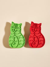 Load image into Gallery viewer, &#39;Cat Shaped Pet Hair Brush&#39; Pamper your cat by combing his furry coat with this soft brush, easy to wash and light to take with you! Colour: Red or Green Pattern Type: Plain Material: Rubber Applicable Pet: Cat/Dog
