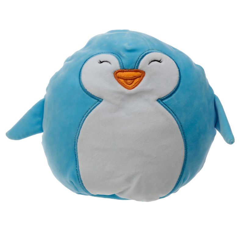 'Pingu Adorable Cuddles Plush Cushion, comfortable and of a good company during the night. Penguin shaped design accessory for day and bed time, with light colours that transmit calm and coincide sleep. Light, soft and easy to wash by hand. It will be beautiful to hug and caress him!'