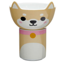 Load image into Gallery viewer, &#39;Children&#39;s Cute Shiba Inu Dog Porcelain Mug and Bowl Set&#39; At meal time, use this cute Shiba inu dog design set to eat your favourite food. Glass and matching bowl, fun either for breakfast, lunch or dinner. Take it with you to school but take care of it because is porcelain made. I am sure your friends will like it and, if you want, you can give it as a gift to someone who loves dogs!&#39;
