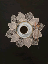 Load image into Gallery viewer, &#39;2 pieces - Stylish Leaf and Lotus Shaped Hollow Placemats&#39; a table accessory to decorate the tables of beautiful and charming houses!      Colour: Gold &amp; Champagne     Pattern Type: Floral     Type: Placemat     Material: PVC/ Plastic 
