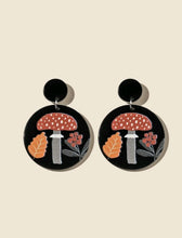 Load image into Gallery viewer, &#39;1 pair / Leaf Pattern Drop Earrings&#39; how cute are these mushroom earrings! Add a bit of autumnal vibes and warm colours into your bijoux-jewellery set. Lovely gift idea, it comes in a gift bag :) Details: Round Metal Colour: Silver Material: Acrylic Colour: Multicolour Type: Dangle Style: Glam, Bohoo Size: Eardrop Height 4.8 cm X Eardrop Width 3.4 cm OR Eardrop Height 1.9 inch X Eardrop Width 1.3 inch
