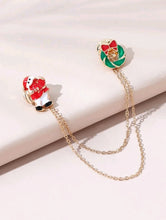 Load image into Gallery viewer, Beautiful glamorous chain collar necklace with Christmas brooches. Unisex accessory. Wear it on your shirt, coat or shirt, will be immediately visible, giving you a special Christmas look! Your friends will love it :) Adorable festive gift idea.      Color: Multicolour     Style: Casual     Type: Brooches 
