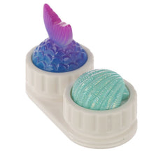 Load image into Gallery viewer, &#39;Enchanted Seas Mermaid Tail &amp; Shell Topper Contact Lens Case&#39; A lovely gift idea for a Mermaid lover who use daily contact lens - a useful, portable and cool accessory. You friends will love it!      Fashion, accessory, summer gift idea     Material: Plastic     Dimension: Height 3.5cm Width 6cm Depth 3cm
