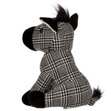 Load image into Gallery viewer, &#39;Soft and fashionable zebra door stop - peluche&#39;  Material: Outer 100% Polyester, Inner 50/50 Sand and Polyester Wadding Dimensions: Height 27cm Width 23cm Depth 19cm Weight 1.5 Kg Product Information: For indoor decorative use only. This is not a toy, keep out of reach of children. EN71: Yes
